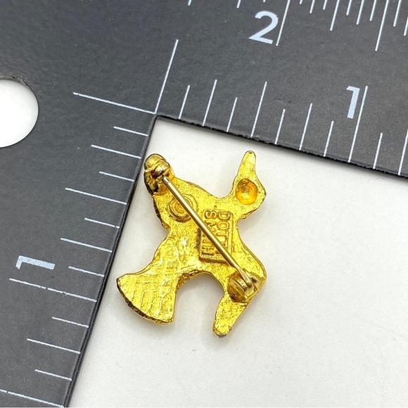 DOTTY SMITH Gold Tone Duck Pin Brooch - Picture 5 of 6
